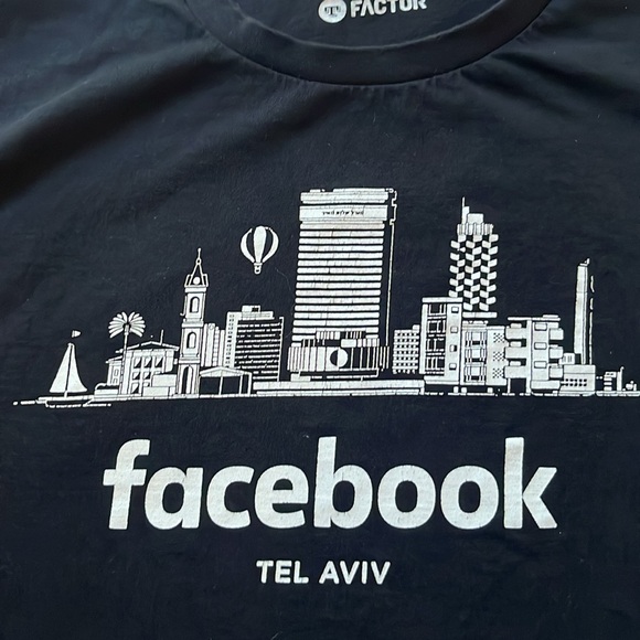 T Factor Other - Historic Facebook T-shirt Tel Aviv Logo Collectible Men's M/L